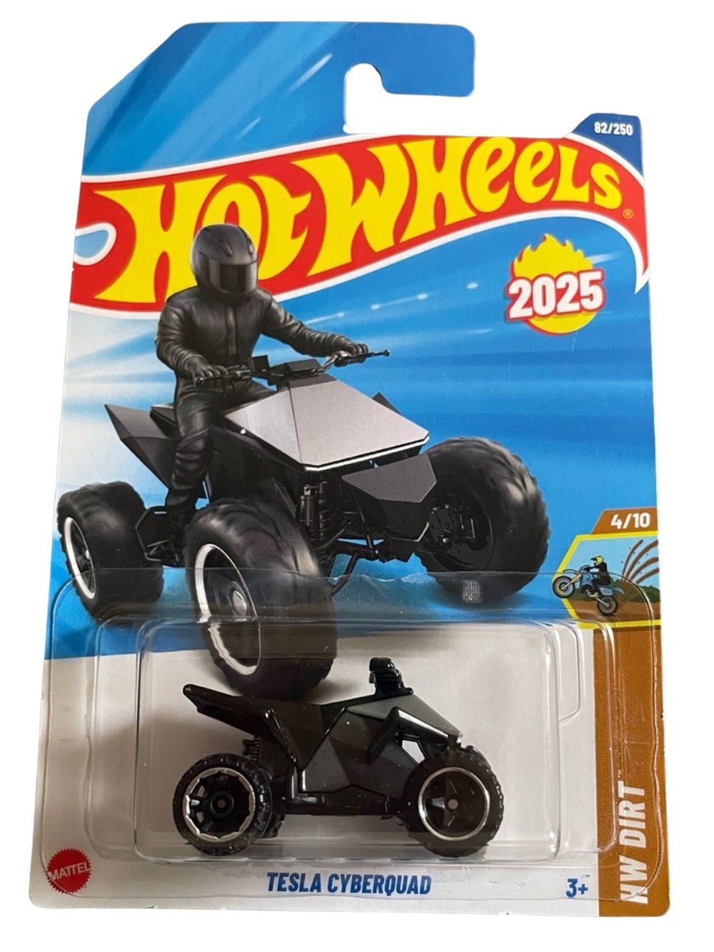 2025 Hot Wheels Tesla Cyberquad Die-Cast ATV - Black